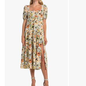 NWT ASTR Floral Midi Dress with Slit Size M